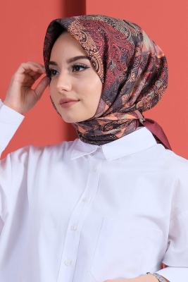 Paisley Desen Bordo Pamuk Eşarp 