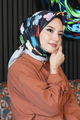 Yonca Desen Renkli Soft Pamuk Eşarp 