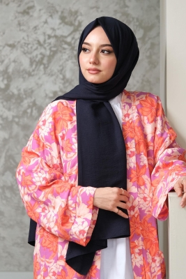 Afvente Pamuk Cazz Şal Lacivert - Afvente